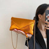 Women's Evening Shoulder Bag Leather Clutch Purse Wedding Party Silver