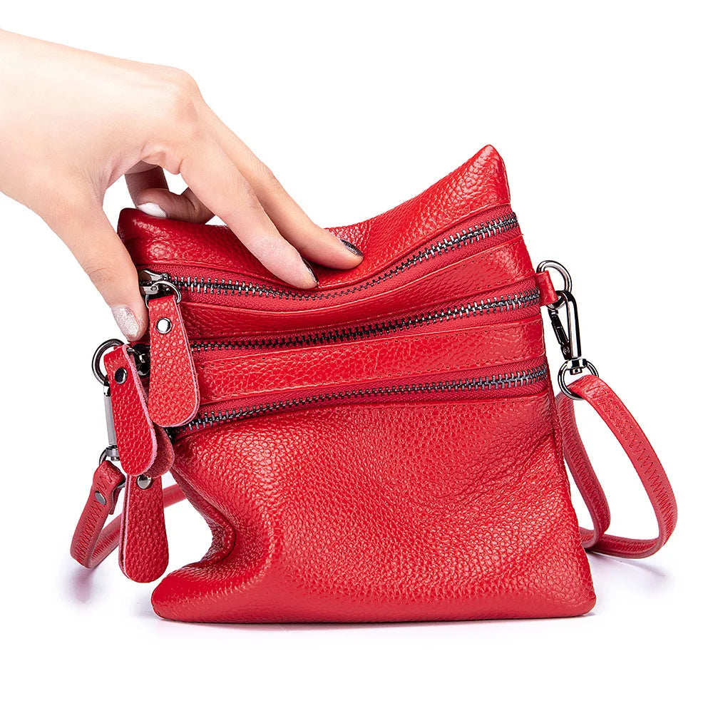 Women's Soft Leather Shoulder Bags Multifunctional Handbag