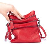 Women's Soft Leather Shoulder Bags Multifunctional Handbag
