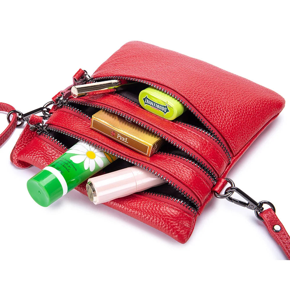 Women's Soft Leather Shoulder Bags Multifunctional Handbag