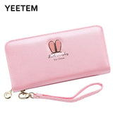 Women's Wallet Long Zipper Handbag Rabbit Ear Japanese Wallet Spot