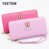 Women's Wallet Long Zipper Handbag Rabbit Ear Japanese Wallet Spot
