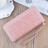 Red Crocodile Long Zipper Wallet Clutch Bag