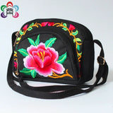 Yunnan Ethnic Embroidered Shoulder Bag with Change Mobile Phone Bag