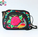 Yunnan Ethnic Embroidered Shoulder Bag with Change Mobile Phone Bag