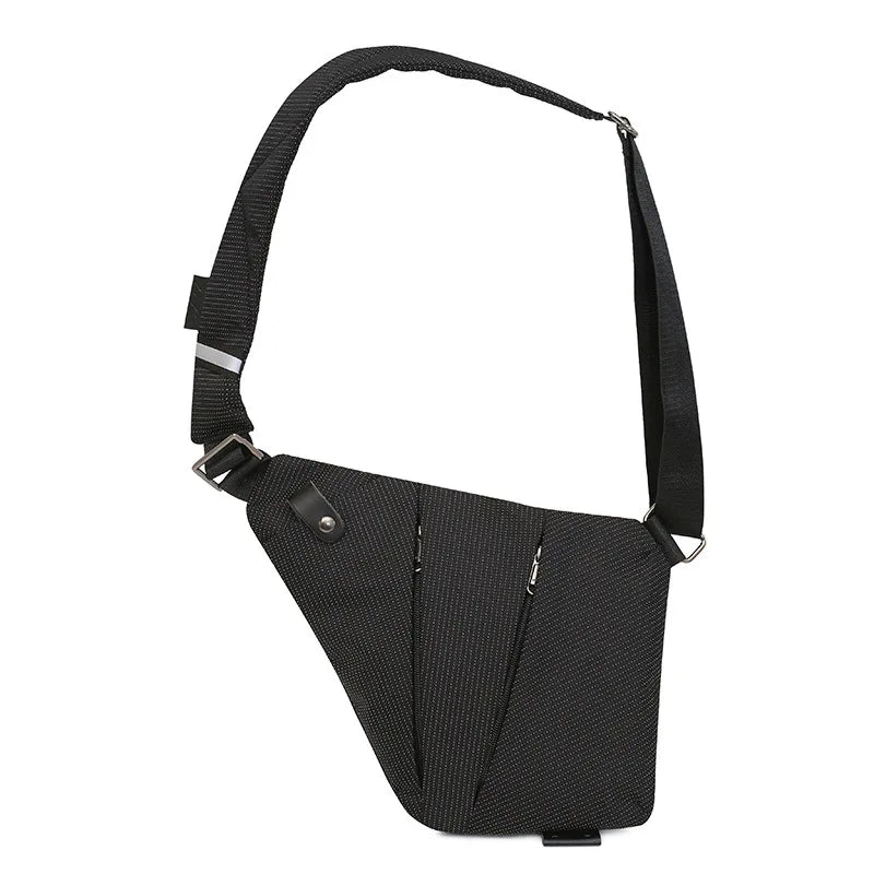 Casual Shoulder Bag with Multiple Pockets, Glasses Holder