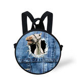 Children School Bag Round Backpack Adjustable Shoulder Kindergarten Bag