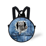 Children School Bag Round Backpack Adjustable Shoulder Kindergarten Bag