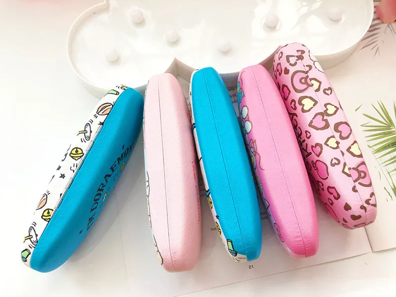 Cartoon Glasses Case PU Leather Myopia Glasses Case