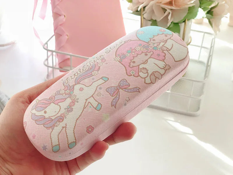 Cartoon Glasses Case PU Leather Myopia Glasses Case