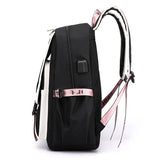 Girls Pink Backpack School Bag for Teenage Boys, Waterproof Big Book Bag