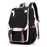 Girls Pink Backpack School Bag for Teenage Boys, Waterproof Big Book Bag