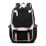 Girls Pink Backpack School Bag for Teenage Boys, Waterproof Big Book Bag