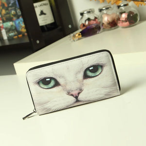 Cartoon Cat Ladies Clutch Wallet Famous Design High Quality Purse
