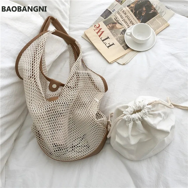 Casual Shoulder Bag Portable Bucket Bag Temptation Portable Net Bag