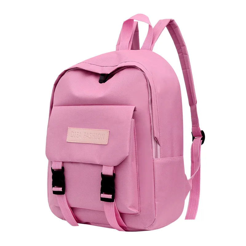 Waterproof Nylon Lady Backpack Girl School Travel Bag Multi-Pocket Backpack