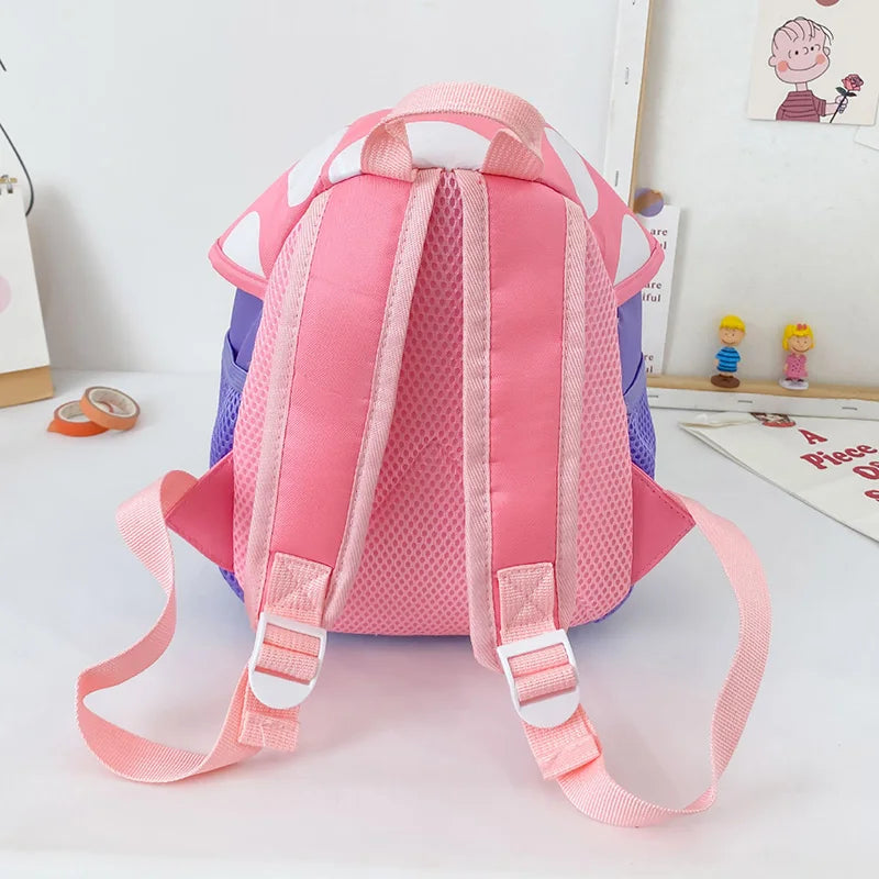 Kids Mushroom House Kindergarten Shoulder Backpack Boy Girl Travel Snack Bag