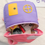 Kids Mushroom House Kindergarten Shoulder Backpack Boy Girl Travel Snack Bag