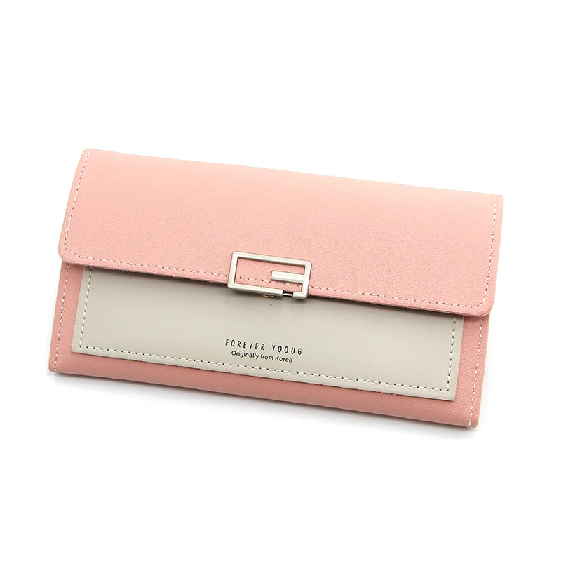 Women's Multi-Slot Long Wallet Handbag with Zero Purse