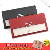 Women's Multi-Slot Long Wallet Handbag with Zero Purse