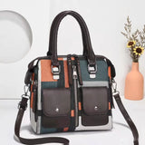 Large-Capacity Shoulder Bag European American PU Portable Female Bag