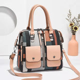 Large-Capacity Shoulder Bag European American PU Portable Female Bag