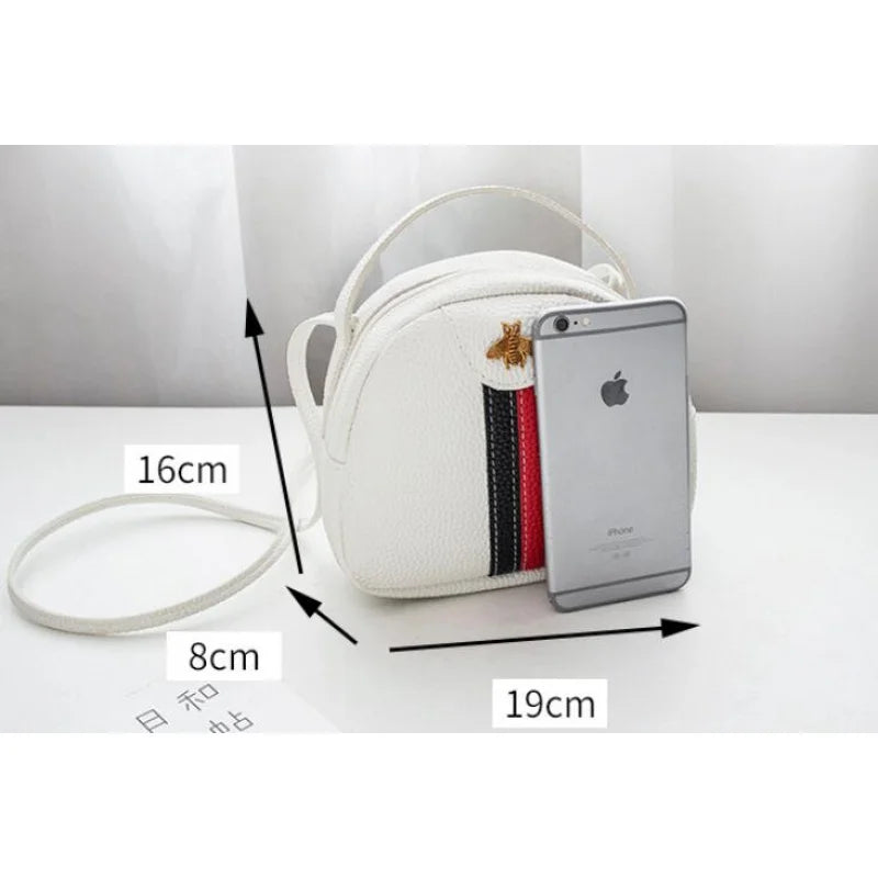 Litchi Little Bee Handbag Casual Small Square Bag