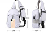 Men's Large-Capacity Chest Bag Oxford Cloth Messenger Shoulder Bag
