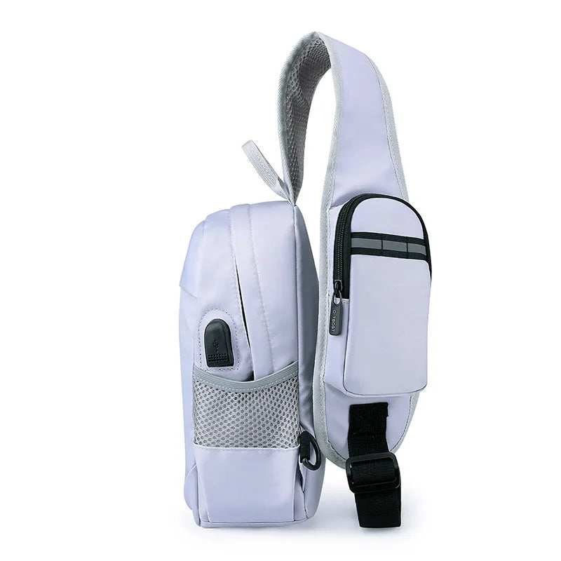 Men's Large-Capacity Chest Bag Oxford Cloth Messenger Shoulder Bag