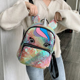Unicorn Backpack for Girls, Student School Bag with Sequins