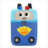 Cartoon Car Canvas Schoolbag for Boys 2-6 Years