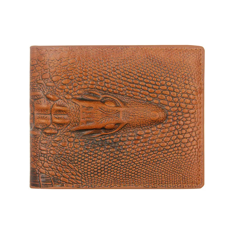 Men's Crocodile Pattern PU Multi-card Wallet