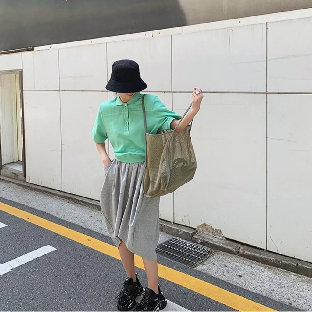 Transparent Gauze Shoulder Bag Light Shopping Bag Beach Handbag