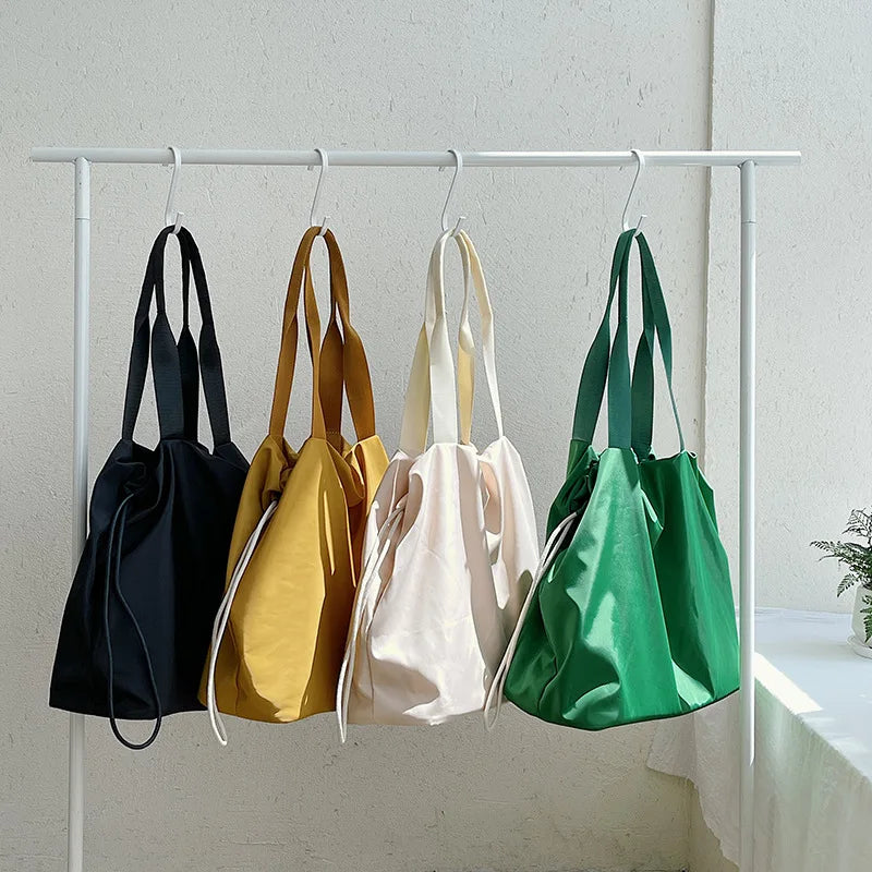 Casual Drawstring Shoulder Bag with Large Capacity