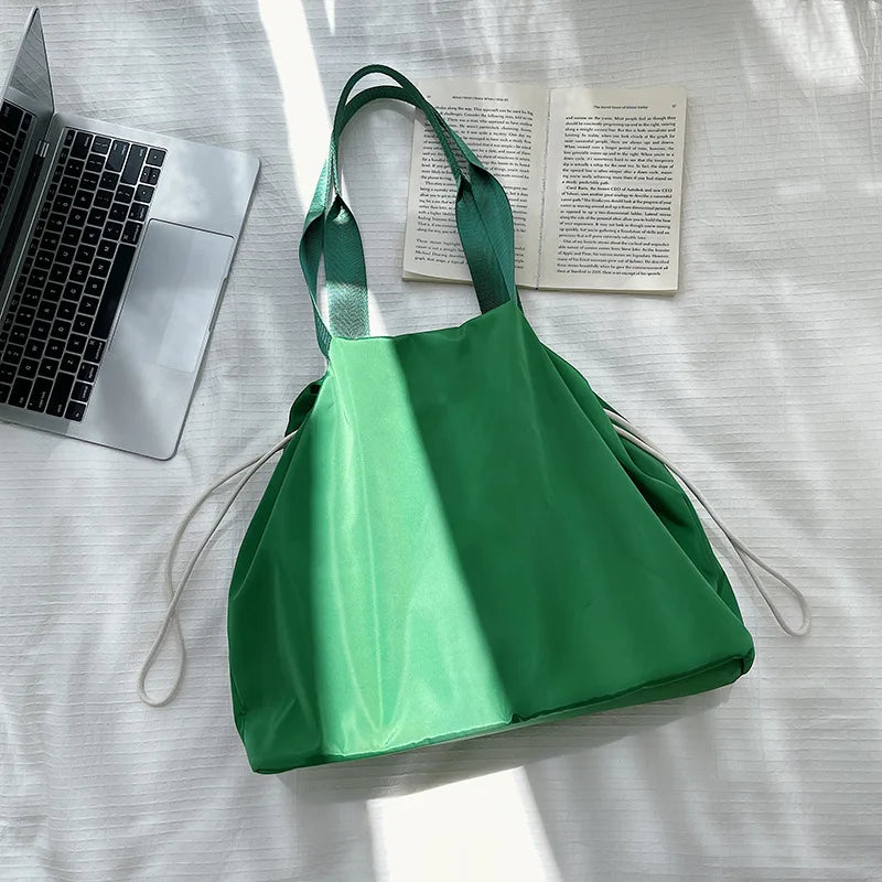 Casual Drawstring Shoulder Bag with Large Capacity
