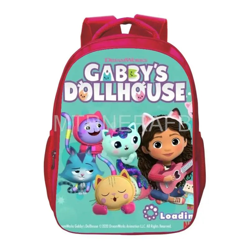 3D Gabby Dollhouse Print Schoolbag Children Student Schoolbag