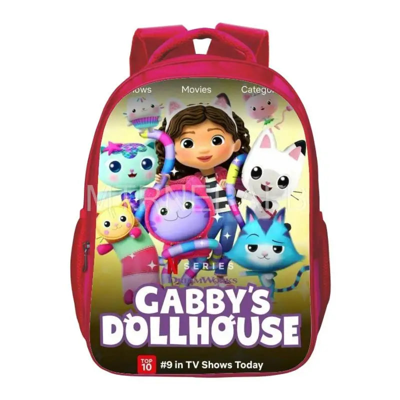 3D Gabby Dollhouse Print Schoolbag Children Student Schoolbag