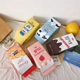 Cartoon Milk Box Cross-Body Bag Streetwear Leather Shoulder Pack