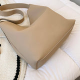 Bucket Tote Shoulder Bags PU Leather Multi-function Shopping