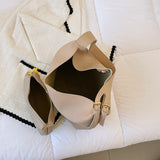 Bucket Tote Shoulder Bags PU Leather Multi-function Shopping