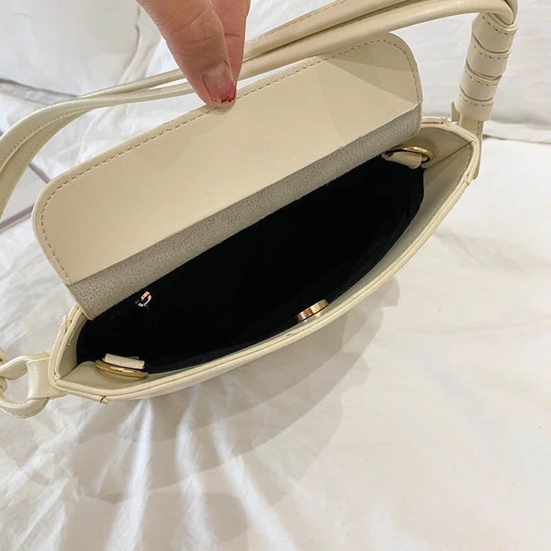 Summer Retro PU Leather Messenger Bag Bucket Bag