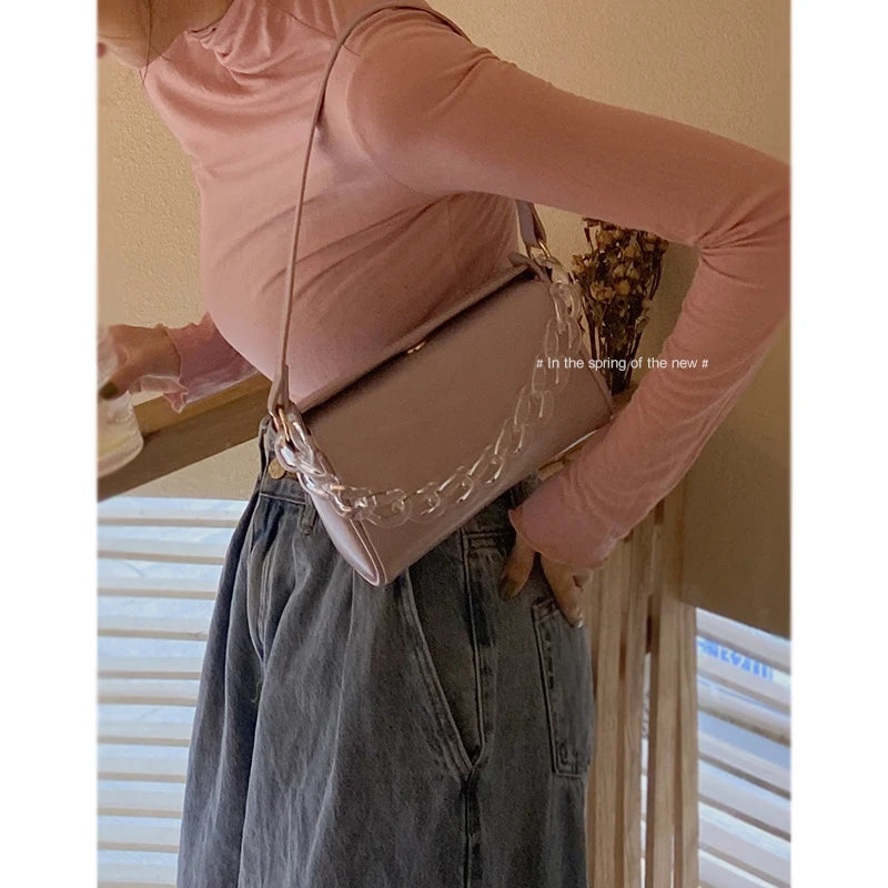 Chic Square Chain Messenger Bag for Women