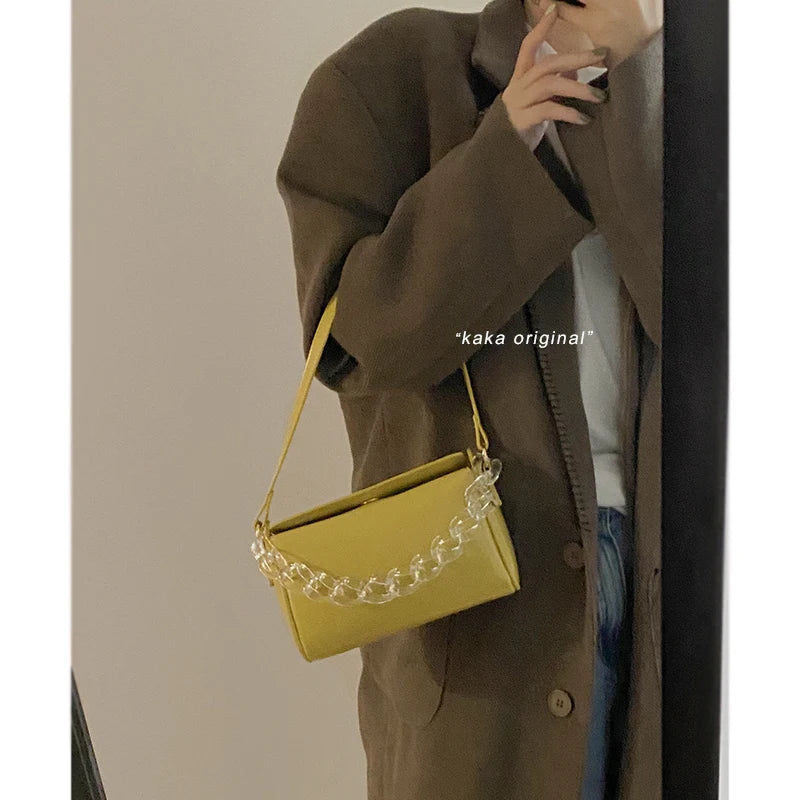 Chic Square Chain Messenger Bag for Women