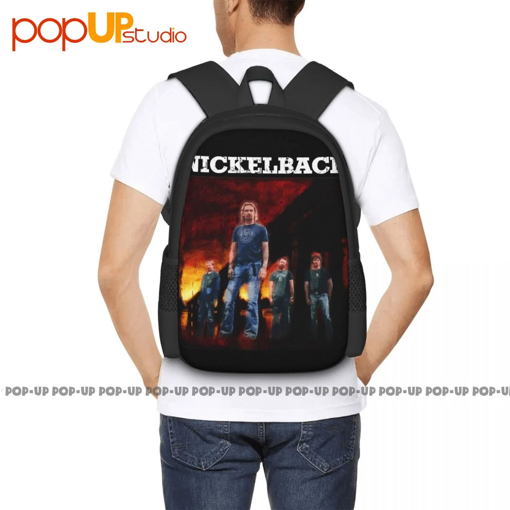 Nickelback Long Road Tour 2004 Backpack Art Print Travel Bag