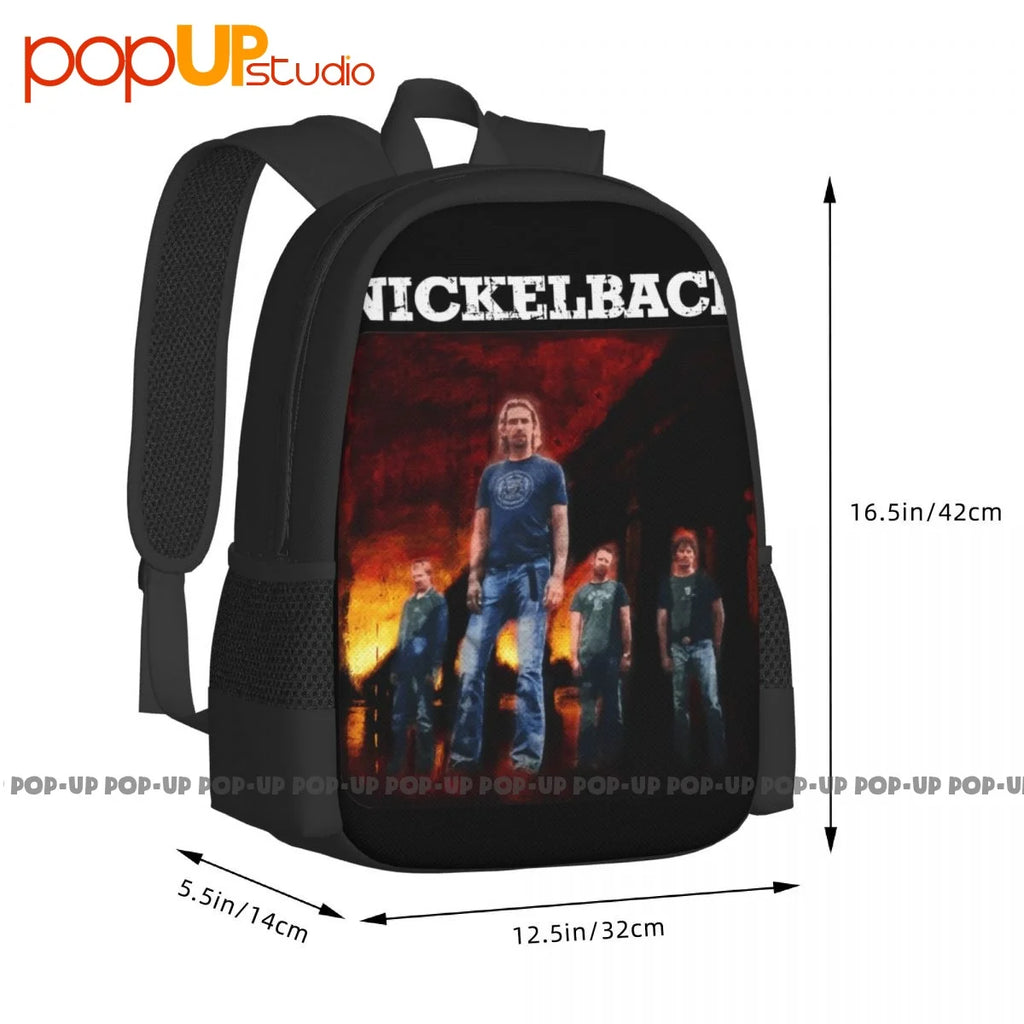 Nickelback Long Road Tour 2004 Backpack Art Print Travel Bag
