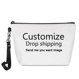 Christmas Cats and Dogs Pattern PU Leather Cosmetic Bag