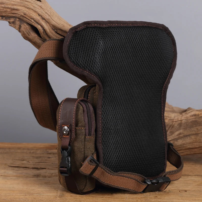 Casual Nylon Drop Leg Bag Men Motorcycle Thigh Bag