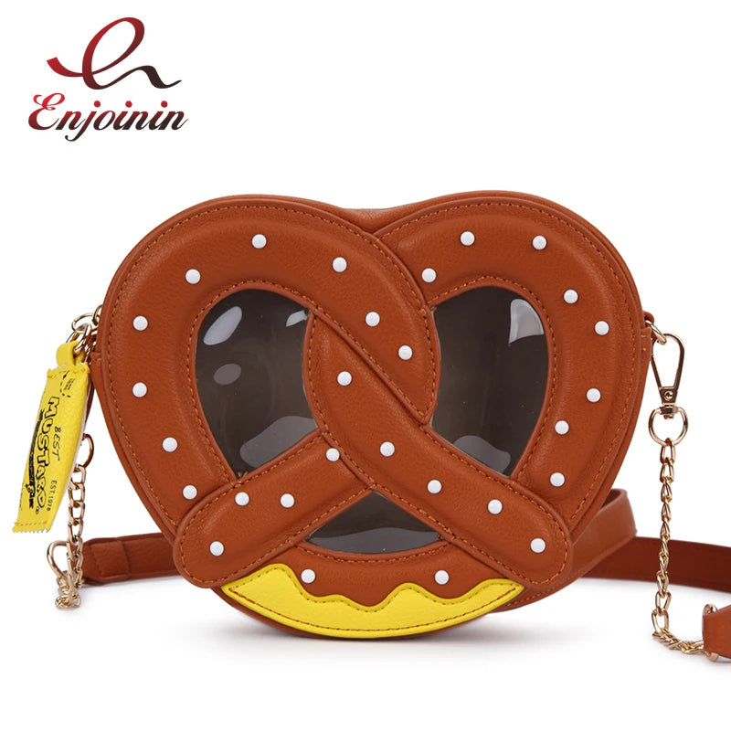 Novel Bread Shoulder Chain Bag for Women Small Crossbody Bag Girls' Purses