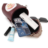 Brown Shoulder Bag Cross Body for Women Girls Small Bucket Bag