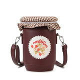 Brown Shoulder Bag Cross Body for Women Girls Small Bucket Bag